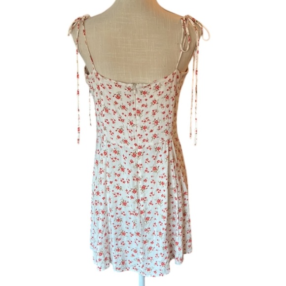 Reformation Bisque Floral Print Mini Dress- 12 - Picture 5 of 14